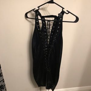 Black Faux leather dress